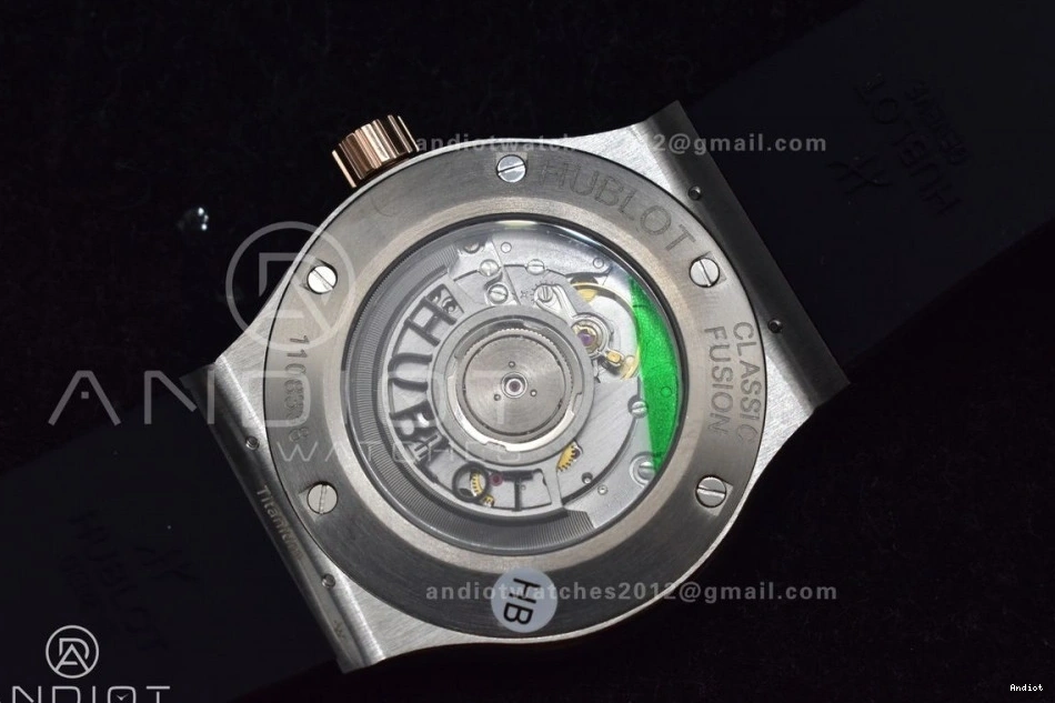 Best Dial Gummy Fusion Black 1:1 45mm RG Classic on Black HBF Strap A2892 Edition 0320